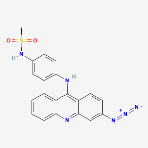 molecular formula C20H16N6O2S B12701013 Methanesulfonamide, N-(4-((3-azido-9-acridinyl)amino)phenyl)- CAS No. 64894-90-2