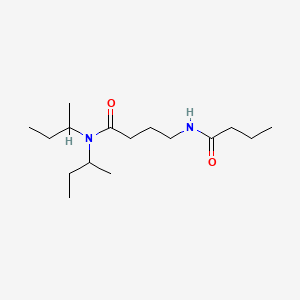 molecular formula C16H32N2O2 B12701043 N,N-Bis(1-methylpropyl)-4-((1-oxobutyl)amino)butanamide CAS No. 82023-78-7