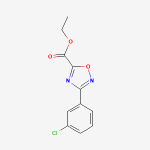 molecular formula C11H9ClN2O3 B1270105 Ethyl 3-(3-chlorophenyl)-1,2,4-oxadiazole-5-carboxylate CAS No. 478030-49-8
