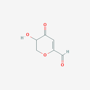 molecular formula C6H6O4 B127011 3-Hydroxy-4-oxo-2,3-dihydropyran-6-carbaldehyde CAS No. 151391-61-6