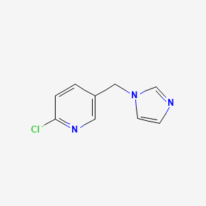 molecular formula C9H8ClN3 B1270121 2-chloro-5-(1H-imidazol-1-ylmethyl)pyridine CAS No. 230617-61-5