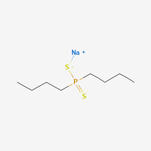 molecular formula C8H18NaPS2 B12701223 Phosphinodithioic acid, dibutyl-, sodium salt CAS No. 71550-48-6