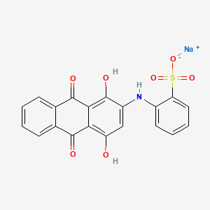 molecular formula C20H12NNaO7S B12701236 Sodium ((9,10-dihydro-1,4-dihydroxy-9,10-dioxo-2-anthryl)amino)benzenesulphonate CAS No. 83804-03-9