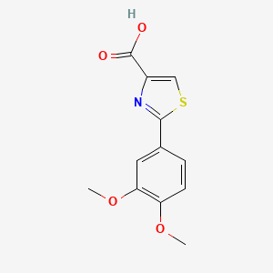 molecular formula C12H11NO4S B1270125 2-(3,4-dimethoxyphenyl)-1,3-thiazole-4-carboxylic Acid CAS No. 132307-22-3