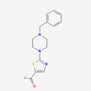 molecular formula C15H17N3OS B1270129 2-(4-Benzylpiperazino)-1,3-thiazole-5-carbaldehyde CAS No. 303987-22-6