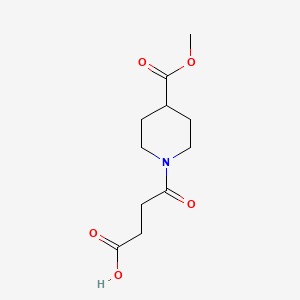 B1270132 4-[4-(Methoxycarbonyl)piperidino]-4-oxobutanoic acid CAS No. 303994-57-2