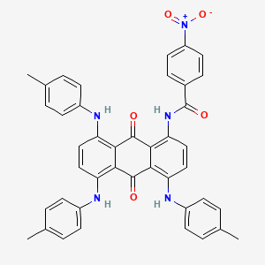 molecular formula C42H33N5O5 B12701342 Benzamide, N-(9,10-dihydro-4,5,8-tris((4-methylphenyl)amino)-9,10-dioxo-1-anthracenyl)-4-nitro- CAS No. 65072-51-7