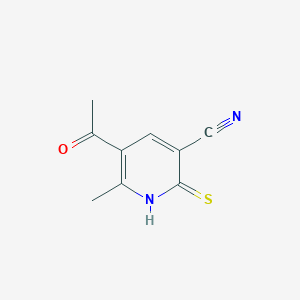 molecular formula C9H8N2OS B1270137 5-乙酰-2-巯基-6-甲基烟腈 CAS No. 165283-95-4