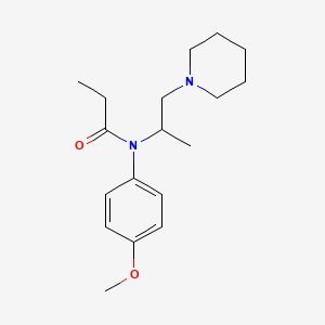 molecular formula C18H28N2O2 B12701371 N-(1-Methyl-2-piperidinoethyl)-p-propionanisidide CAS No. 95695-61-7