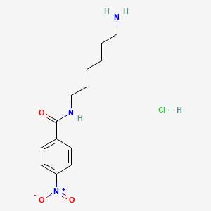 molecular formula C13H20ClN3O3 B12701375 Benzamide, N-(6-aminohexyl)-4-nitro-, monohydrochloride CAS No. 112757-49-0