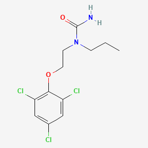 molecular formula C12H15Cl3N2O2 B1270143 Urea, N-propyl-N-[2-(2,4,6-trichlorophenoxy)ethyl]- CAS No. 139520-94-8