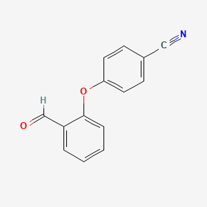 molecular formula C14H9NO2 B1270156 4-(2-Formylphenoxy)benzonitrile CAS No. 478043-88-8