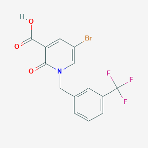 5-Bromo-2-oxo-1-[3-(trifluoromethyl)benzyl]-1,2-dihydro-3-pyridinecarboxylic acid