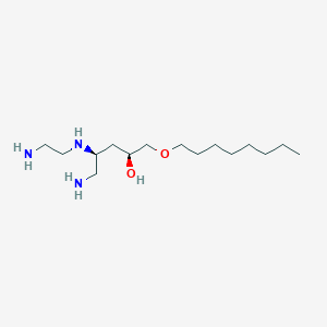 molecular formula C15H35N3O2 B12701718 N-(2-Aminoethyl)ethylenediamine, mono(2-hydroxy-3-(octyloxy)propyl) derivative CAS No. 53584-20-6