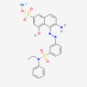 molecular formula C24H21N4NaO6S2 B12701817 Sodium 6-amino-5-((3-((ethylphenylamino)sulphonyl)phenyl)azo)-4-hydroxynaphthalene-2-sulphonate CAS No. 79817-75-7
