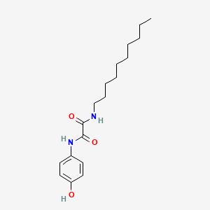 molecular formula C18H28N2O3 B12701878 Ethanediamide, N-decyl-N'-(4-hydroxyphenyl)- CAS No. 93628-83-2
