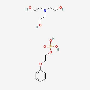 molecular formula C14H26NO8P B12701886 Phenoxyethanol, phosphated, triethanolamine salt CAS No. 72333-07-4