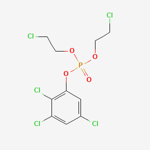 molecular formula C10H10Cl5O4P B12701887 Phosphoric acid, bis(2-chloroethyl) 2,3,5-trichlorophenyl ester CAS No. 5266-15-9