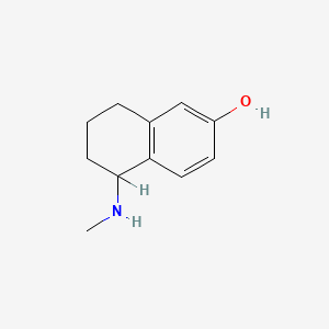 molecular formula C11H15NO B12701911 5,6,7,8-Tetrahydro-5-(methylamino)-2-naphthalenol CAS No. 52373-05-4