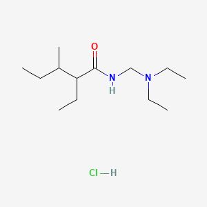 molecular formula C13H29ClN2O B12701930 Pentanamide, N-((diethylamino)methyl)-2-ethyl-3-methyl-, monohydrochloride CAS No. 88018-42-2