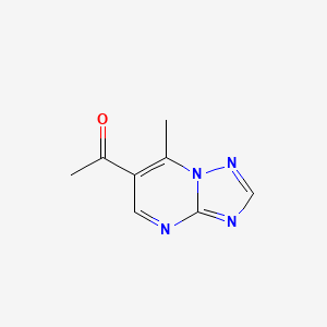 molecular formula C8H8N4O B1270196 1-(7-Methyl-[1,2,4]triazolo[1,5-a]pyrimidin-6-yl)ethanone CAS No. 320416-90-8