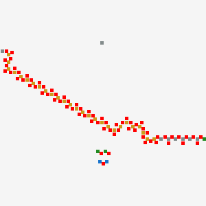 molecular formula Al6Ca2Mg3Na2O68Si27+2 B12701966 Calcium trimagnesium disodium octahexacontaoxoheptacosasilicatehexaaluminate(10-) CAS No. 100209-14-1