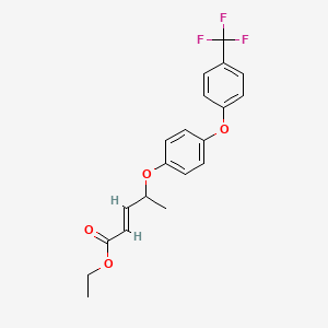 molecular formula C20H19F3O4 B12701991 Difenopenten-ethyl CAS No. 71101-05-8