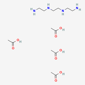 molecular formula C14H34N4O8 B12702017 acetic acid;N'-[2-(2-aminoethylamino)ethyl]ethane-1,2-diamine CAS No. 52668-84-5