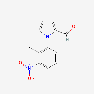 molecular formula C12H10N2O3 B1270212 1-(2-methyl-3-nitrophenyl)-1H-pyrrole-2-carbaldehyde CAS No. 383136-10-5