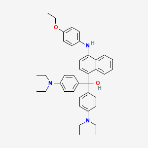 molecular formula C39H45N3O2 B12702196 alpha,alpha-Bis(4-(diethylamino)phenyl)-4-((4-ethoxyphenyl)amino)naphthalene-1-methanol CAS No. 94158-48-2