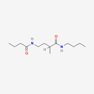 molecular formula C13H26N2O2 B12702233 N-Butyl-2-methyl-4-((1-oxobutyl)amino)butanamide CAS No. 82023-69-6