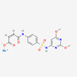 molecular formula C16H15N4NaO7S B12702258 Sodium 4-((4-(((2,6-dimethoxypyrimidin-4-yl)amino)sulphonyl)phenyl)amino)-4-oxoisocrotonate CAS No. 94232-24-3