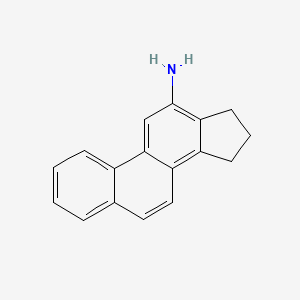 molecular formula C17H15N B12702298 16,17-Dihydro-15H-cyclopenta(a)phenanthren-12-amine CAS No. 3036-49-5