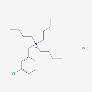 molecular formula C19H33BrClN B12702320 N,N,N-Tributyl-3-chlorobenzenemethanaminium bromide CAS No. 21830-31-9