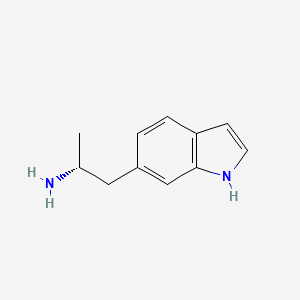 molecular formula C11H14N2 B12702368 6-(2-Aminopropyl)indole, (R)- CAS No. 1336260-41-3