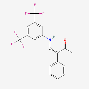 4-[3,5-Bis(trifluoromethyl)anilino]-3-phenyl-3-buten-2-one