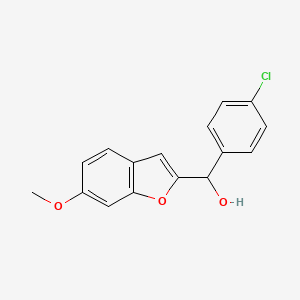 molecular formula C16H13ClO3 B12702469 alpha-(4-Chlorophenyl)-6-methoxy-2-benzofuranmethanol CAS No. 117238-42-3