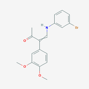 4-(3-Bromoanilino)-3-(3,4-dimethoxyphenyl)but-3-en-2-one