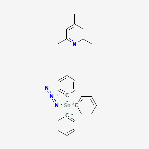 molecular formula C26H26N4Sn B12702543 Tin, azidotriphenyl(2,4,6-trimethylpyridine)-, (TB-5-12)- CAS No. 83729-79-7