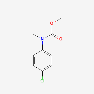 molecular formula C9H10ClNO2 B12702594 Carbamic acid, (4-chlorophenyl)methyl-, methyl ester CAS No. 60561-39-9