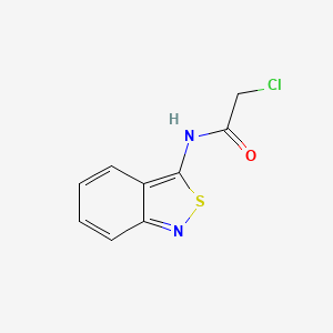 molecular formula C9H7ClN2OS B12702598 N-(2,1-Benzisothiazole-3-yl)-2-chloroacetamide CAS No. 67019-19-6