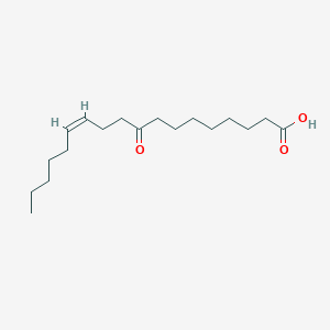molecular formula C18H32O3 B12702601 12-Octadecenoic acid, 9-oxo-, (12Z)- CAS No. 112543-32-5