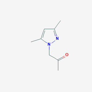 molecular formula C8H12N2O B1270263 1-(3,5-dimethyl-1H-pyrazol-1-yl)acetone CAS No. 361343-66-0