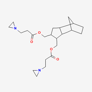 molecular formula C22H34N2O4 B12702643 (Octahydro-4,7-methano-1H-indenediyl)bis(methylene) bis(aziridine-1-propionate) CAS No. 93962-80-2