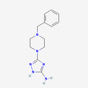 molecular formula C13H18N6 B1270267 3-(4-benzylpiperazin-1-yl)-1H-1,2,4-triazol-5-amine CAS No. 89311-55-7