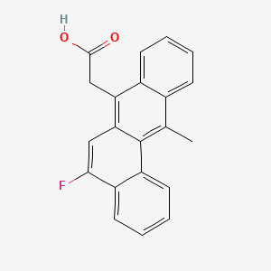 molecular formula C21H15FO2 B12702692 Benz(a)anthracene-7-acetic acid, 5-fluoro-12-methyl- CAS No. 903-44-6