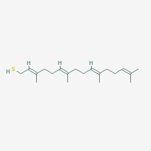 molecular formula C20H34S B127027 (2E,6E,10E)-3,7,11,15-tetramethylhexadeca-2,6,10,14-tetraene-1-thiol CAS No. 191022-18-1