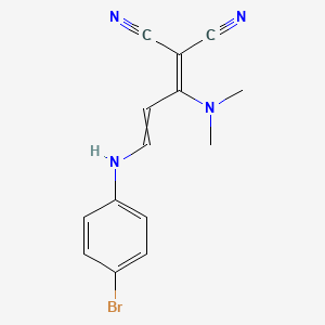 2-[3-(4-Bromoanilino)-1-(dimethylamino)prop-2-enylidene]propanedinitrile
