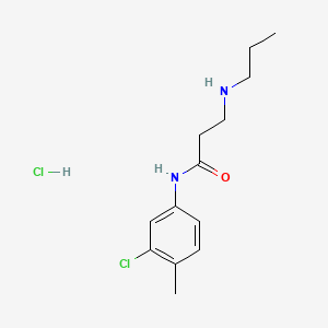 molecular formula C13H20Cl2N2O B12702888 p-Propionotoluidide, 3'-chloro-3-propylamino-, hydrochloride CAS No. 109651-75-4
