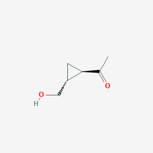 molecular formula C6H10O2 B127029 trans-1-[2-(Hydroxymethyl)cyclopropyl]ethanone CAS No. 156742-99-3